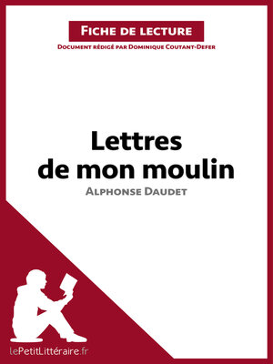 cover image of Les Lettres de mon moulin d'Alphonse Daudet (Fiche de lecture)